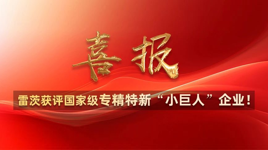 喜報(bào)：雷茨獲評(píng)國(guó)家級(jí)專精特新“小巨人”企業(yè)！